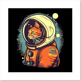 Space Cat Astronaut Posters and Art